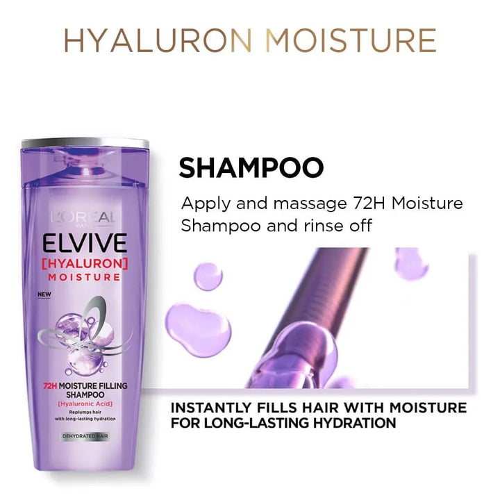 LOreal Paris Hyaluron + Plump Hydrating Shampoo 175 ml Elvive - Luxeery