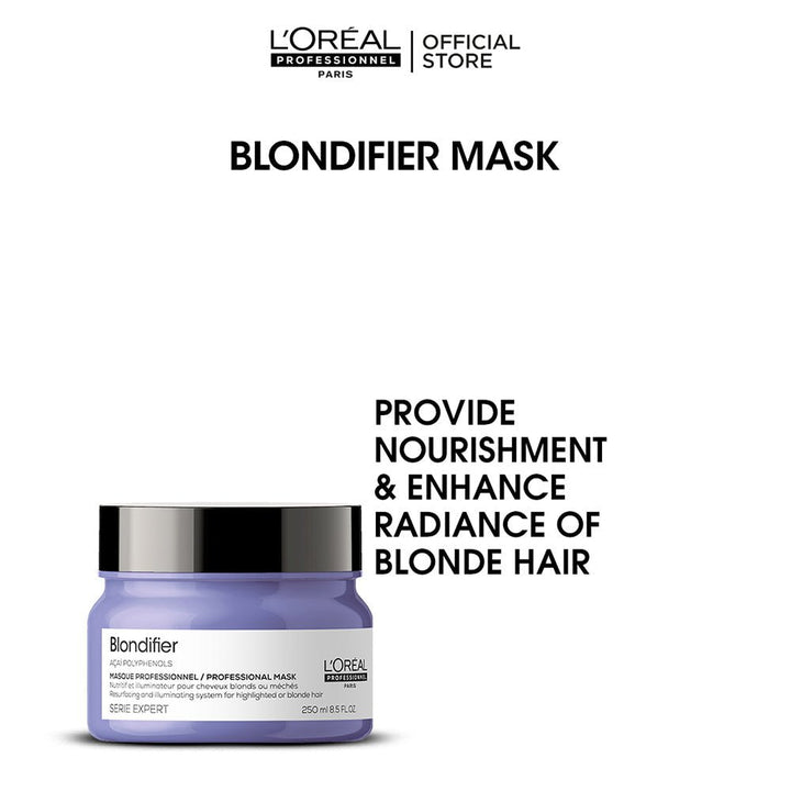 L'Oreal Professional - Serie Expert Blondifier Mask 250 ML - For Highlighted & Bleached Hair with free gift L'Oreal Professional - Luxeery