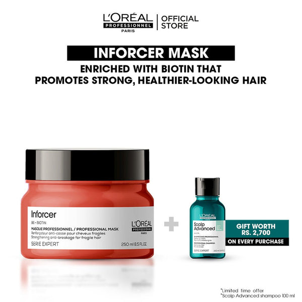 L'Oreal Professional - Serie Expert Inforcer Mask 250 ML - For Weak & Brittle Hair with free gift L'Oreal Professional - Luxeery