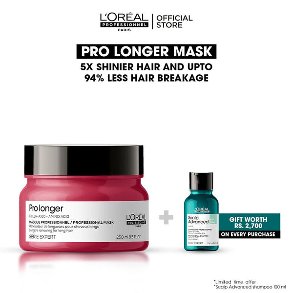 L'Oreal Professional - Serie Expert Pro Longer Mask 250 ML - For Length Renewal with free gift L'Oreal Professional - Luxeery