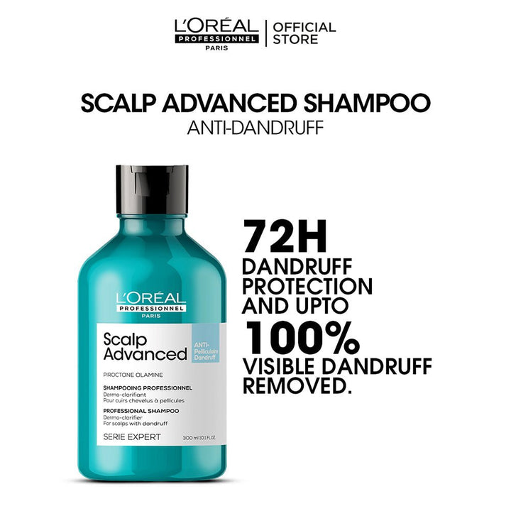 L'Oreal Professional - Serie Expert Scalp Advance Shampoo 300 ML - For Anti Dandruff with free gift L'Oreal Professional - Luxeery