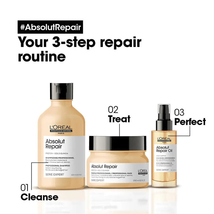 Loreal Professionnel Serie Expert Absolut Repair Shampoo - 300ml - For Dry And Damaged Hair Loreal Professionnel - Luxeery