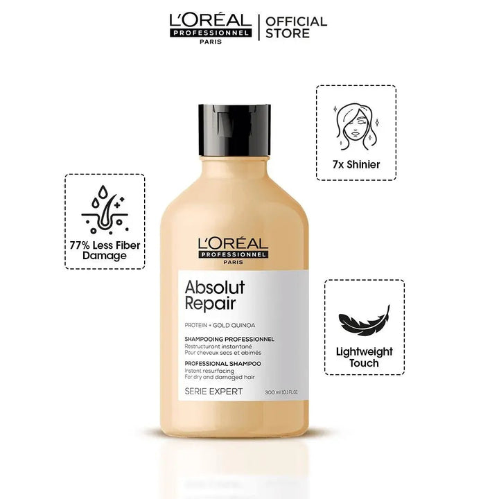 Loreal Professionnel Serie Expert Absolut Repair Shampoo - 300ml - For Dry And Damaged Hair Loreal Professionnel - Luxeery