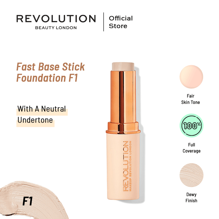 Makeup Revolution Fast Base Stick Foundation F1 Makeup Revolution - Luxeery