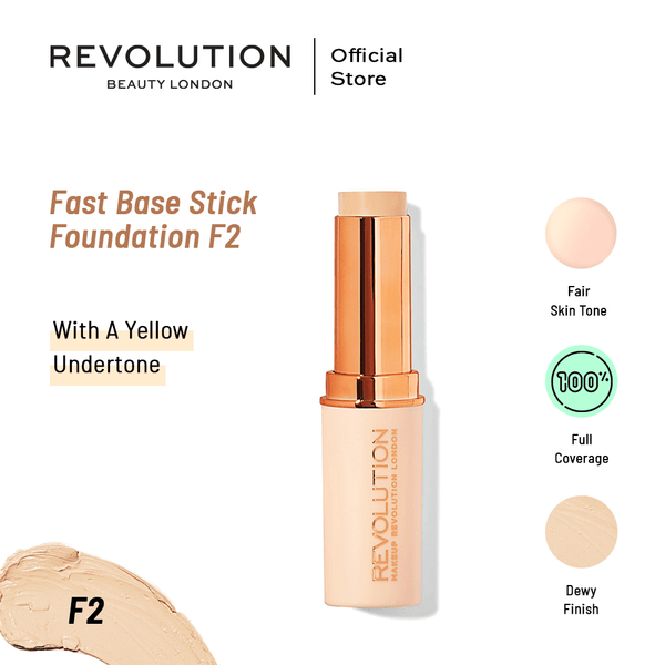 Makeup Revolution Fast Base Stick Foundation - F2 Makeup Revolution - Luxeery