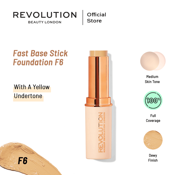 Makeup Revolution Fast Base Stick Foundation - F6 Makeup Revolution - Luxeery