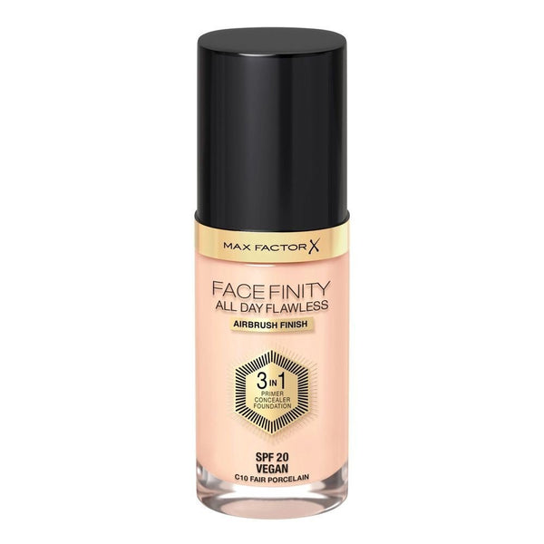 Max Factor Facefinity All Day Flawless Airbrush Finish, 3 - In - 1 Foundation, C10, Fair Porcelain MAX FACTOR - Luxeery