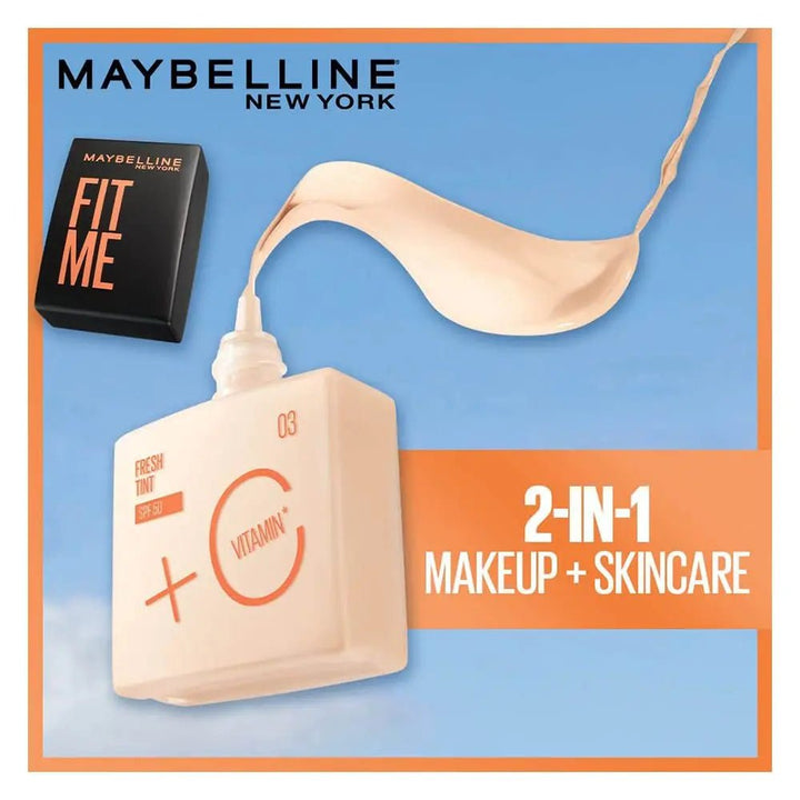 Maybelline Fit Me Fresh Tint Vit C + Spf 50 - 30Ml Shade 03 Maybelline - Luxeery