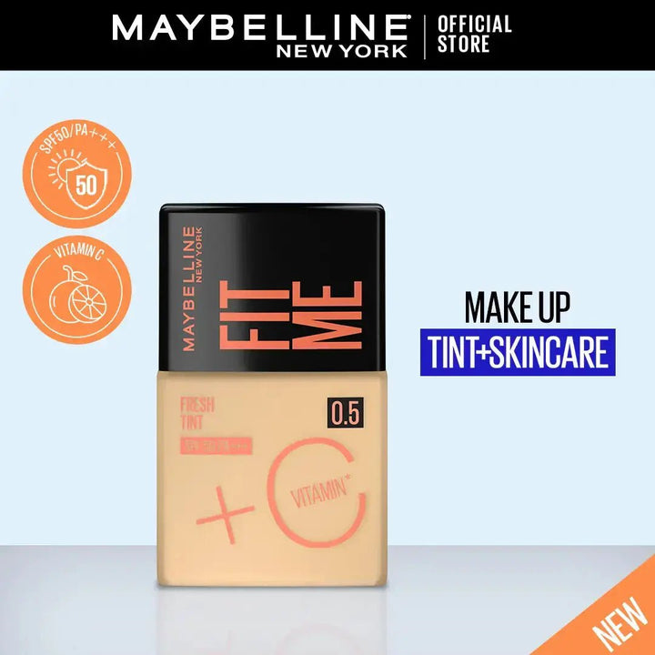 Maybelline - Fit Me Fresh Tint Vit C + Spf 50 - 30Ml - Shade 0.5 Maybelline - Luxeery