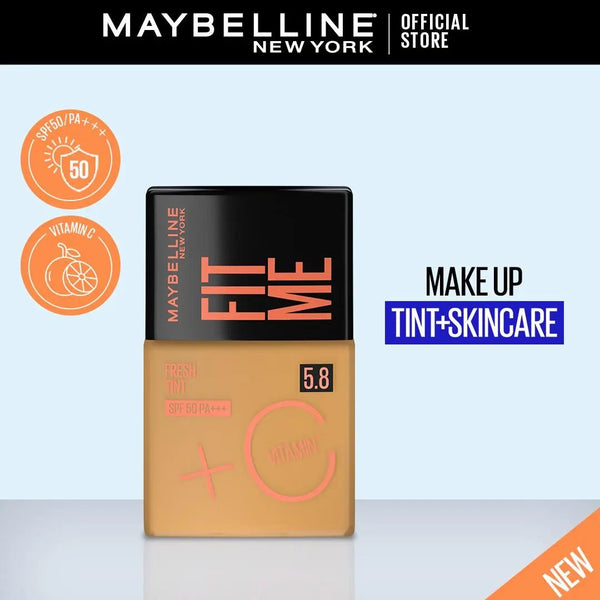 Maybelline - Fit Me Fresh Tint Vit C + Spf 50 - 30Ml - Shade 5.8 Maybelline - Luxeery