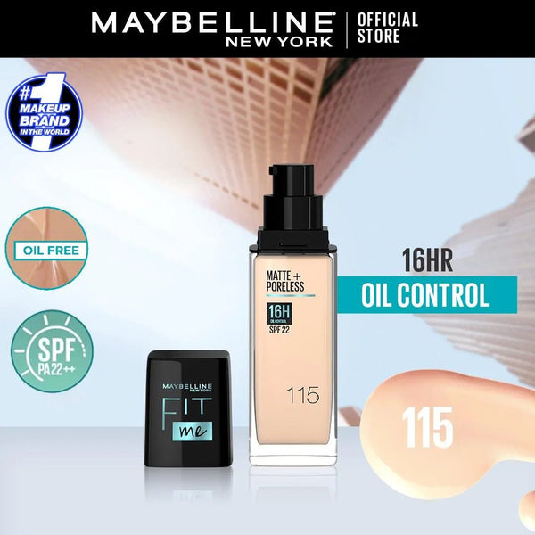 Maybelline Fit Me Matte Foundation 115 Ivory (Pump) 30Ml Maybelline - Luxeery