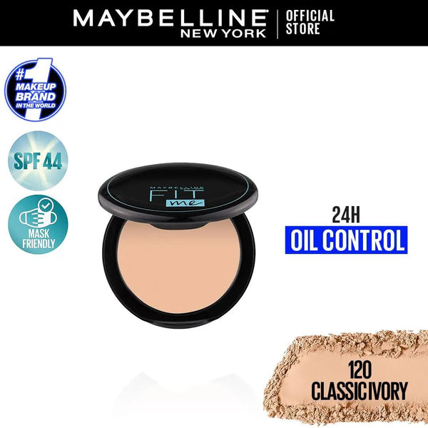 Maybelline Fit Me Matte & Poreless Compact Powder 120 Classic Ivory 6Gm Maybelline - Luxeery