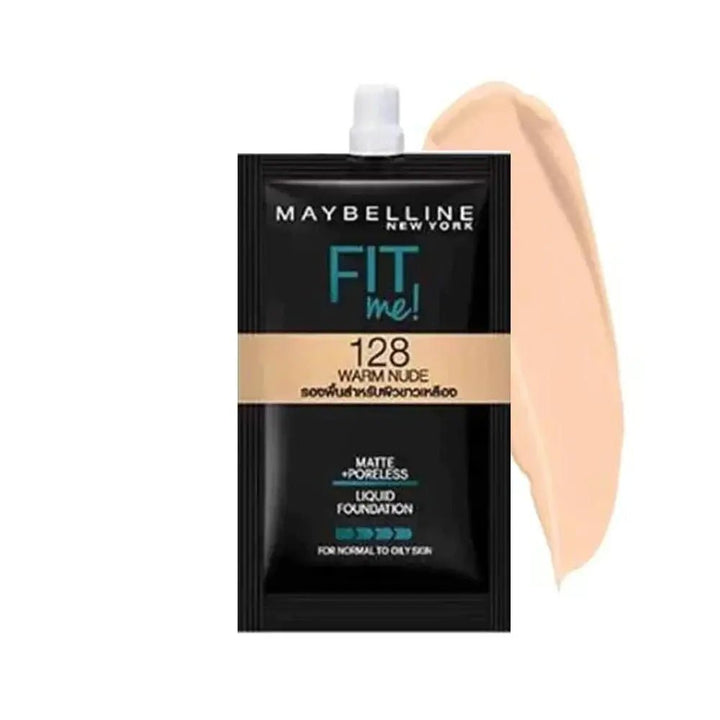 Maybelline Fit Me Matte + Poreless Foundation 128 Sachet 1Pc Maybelline - Luxeery