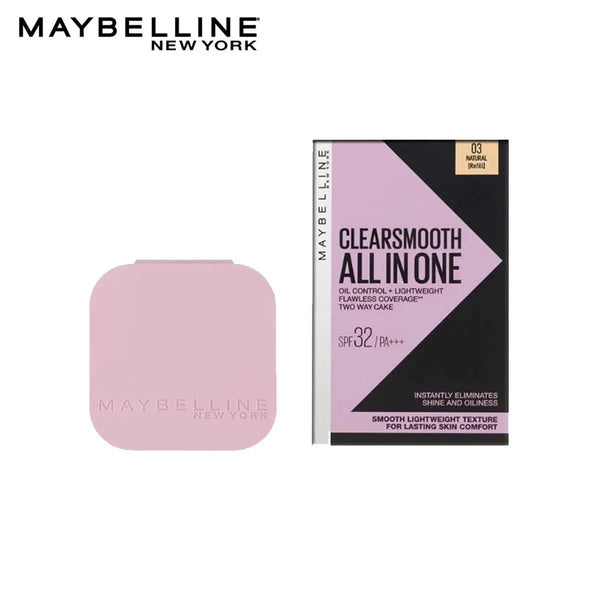 Maybelline New York Clear Smooth All In One Powder Foundation - 03 Natural Maybelline - Luxeery