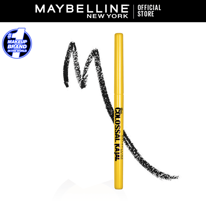 Maybelline New York Colossal 6 Hr Kajal Khol Liner - 01 Black Smudge Proof Kajal Maybelline - Luxeery