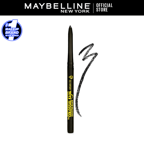 Maybelline New York Colossal Kajal Argan Oil 12 Hr Khol Liner - 01 Black Kajal Maybelline - Luxeery