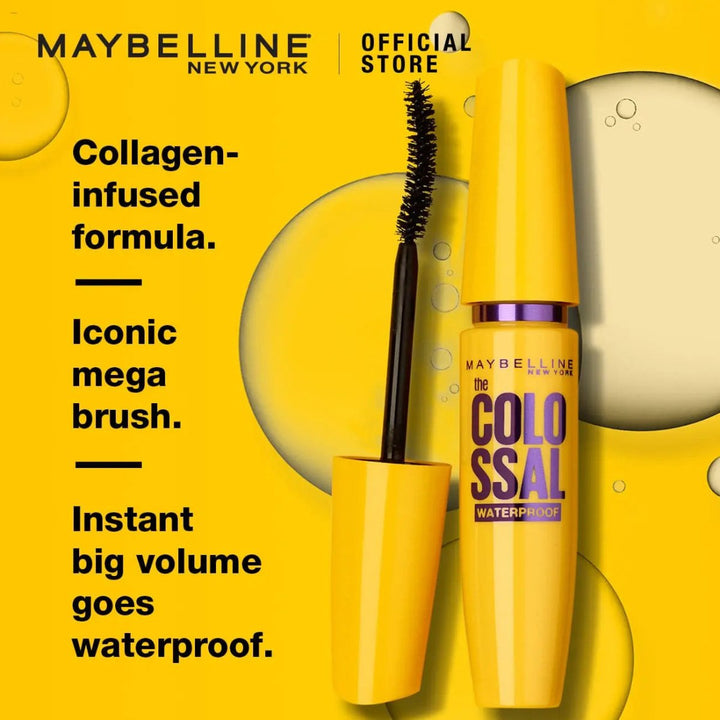 Maybelline New York Colossal Waterproof Mascara Black Maybelline - Luxeery