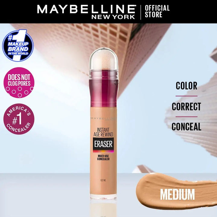 Maybelline New York Instant Age Rewind Eraser Concealer - 130 Medium Maybelline - Luxeery