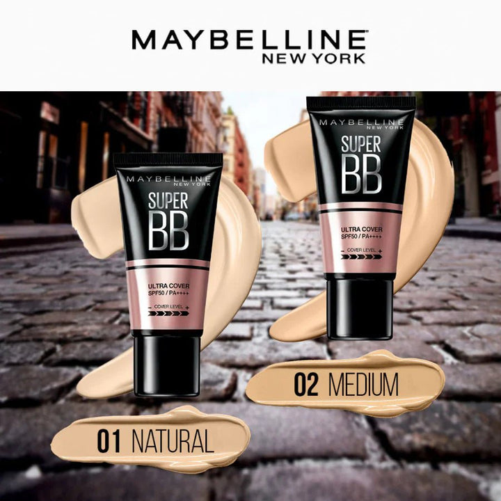 Maybelline New York Super BB Ultra Cover BB Cream SPF 30 - 02 Maybelline - Luxeery