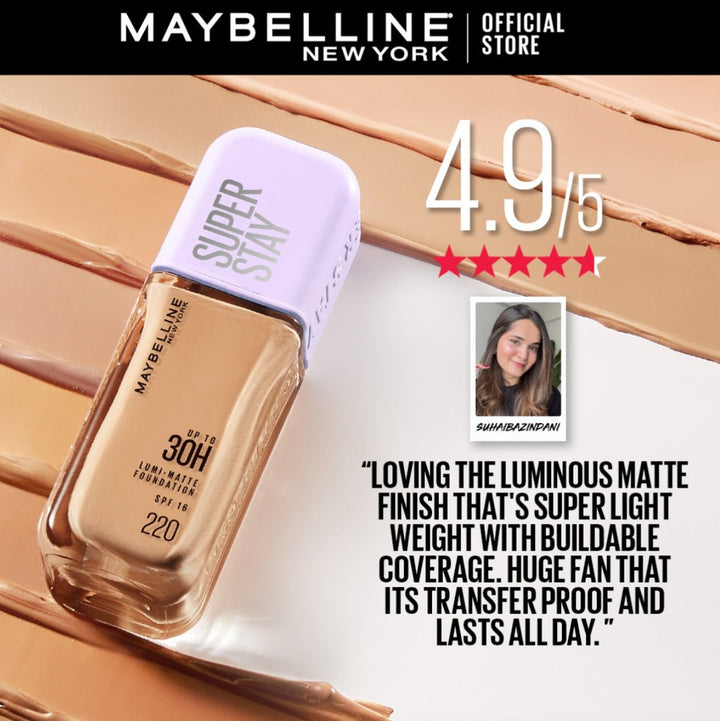 Maybelline New York Super Stay Up to 30hr Lumi Matte Foundation - 110 Maybelline - Luxeery