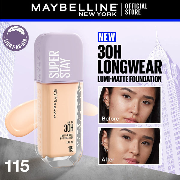 Maybelline New York Super Stay Up to 30hr Lumi Matte Foundation - 115 Maybelline - Luxeery