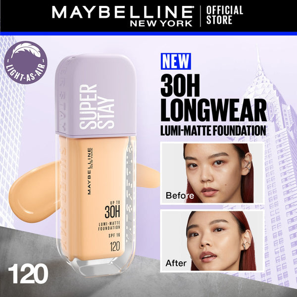 Maybelline New York Super Stay Up to 30hr Lumi Matte Foundation - 120 Maybelline - Luxeery