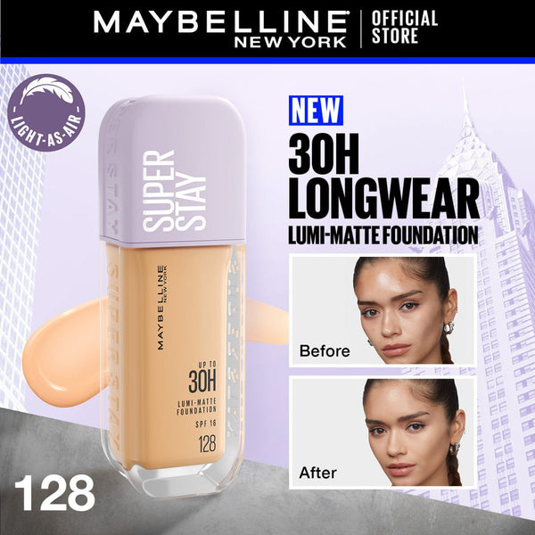 Maybelline New York Super Stay Up to 30hr Lumi Matte Foundation - 128 Maybelline - Luxeery