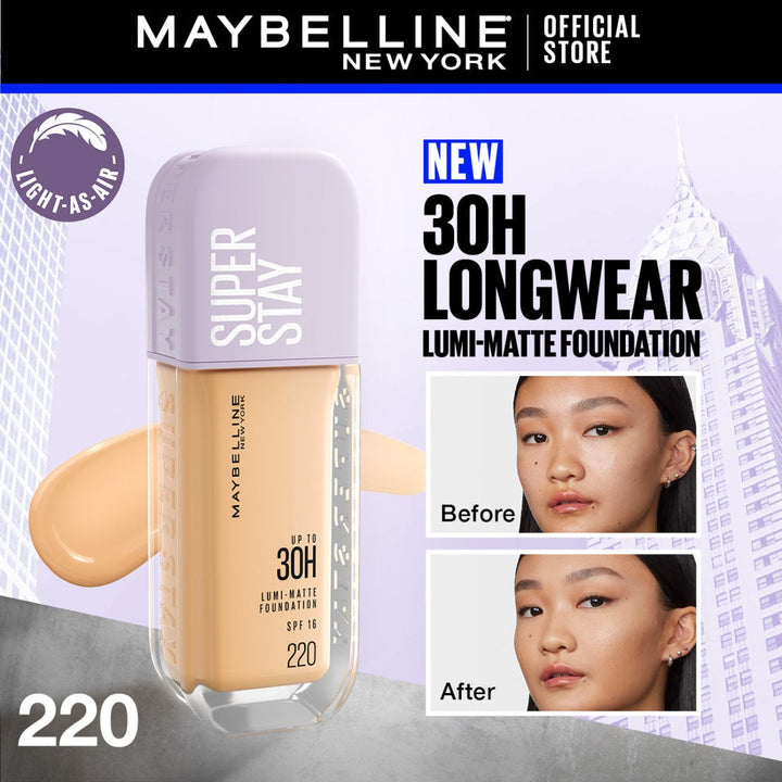 Maybelline New York Super Stay Up to 30hr Lumi Matte Foundation - 220 Maybelline - Luxeery