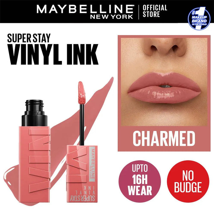 Maybelline New York Superstay Vinyl Ink - 100 Charmed Maybelline - Luxeery