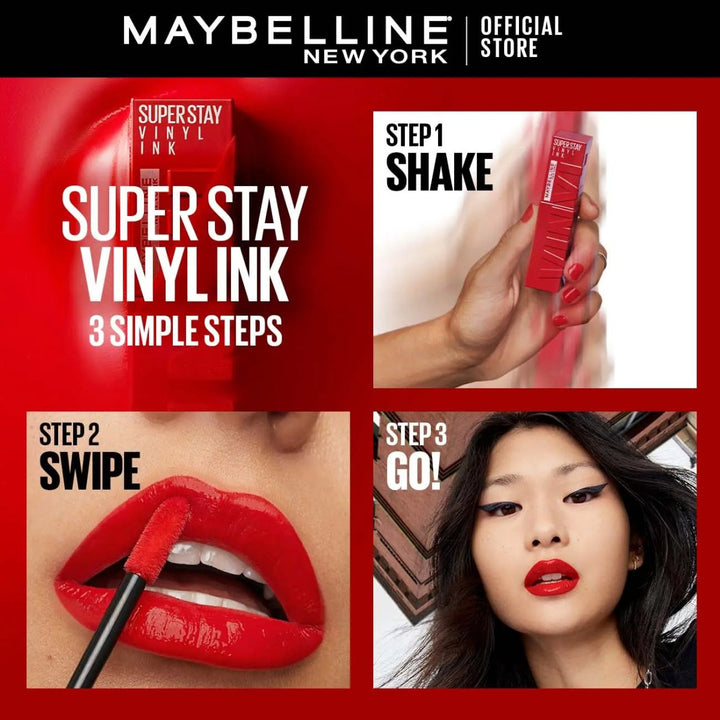 Maybelline New York Superstay Vinyl Ink - 100 Charmed Maybelline - Luxeery