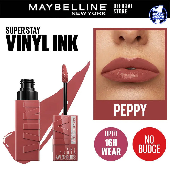 Maybelline New York Superstay Vinyl Ink - 115 Peppy Maybelline - Luxeery