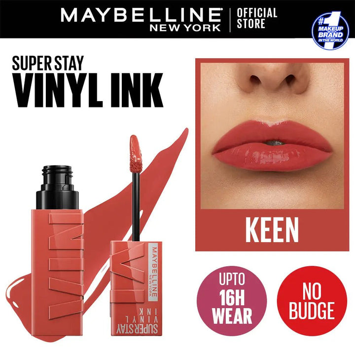 Maybelline Super Stay Vinyl Ink Liquid Lipstick 125 Keen 4.2ml Maybelline - Luxeery