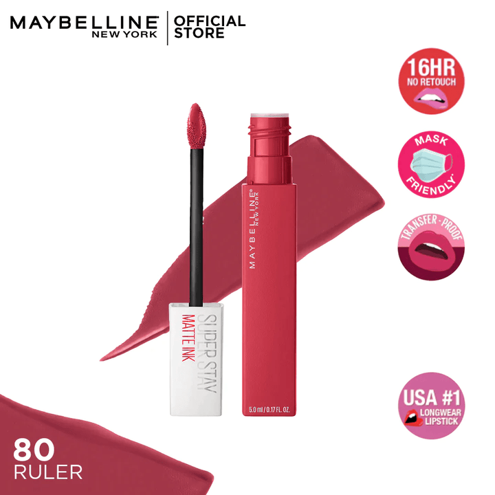 Maybelline - Superstay Matte Ink Liquid Lipstick 80 Ruler Maybelline - Luxeery