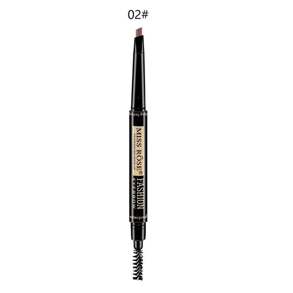 Miss Rose 2In1 Eyebrow Pencil & Brush 02 Miss Rose - Luxeery