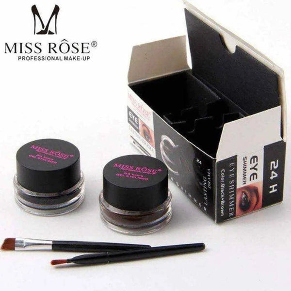 Miss Rose - Eye Shimmer (Kajal & Gel Liner) Black & Brown Miss Rose - Luxeery