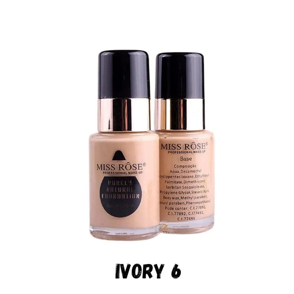 Miss Rose - Purely Natural Foundation Ivory 6 30Ml Miss Rose - Luxeery