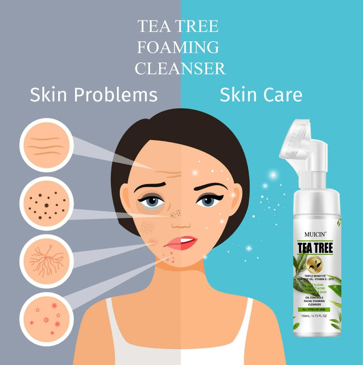 MUICIN - Tea Tree Bubble Foaming Facial Cleanser - 150ml Muicin - Luxeery