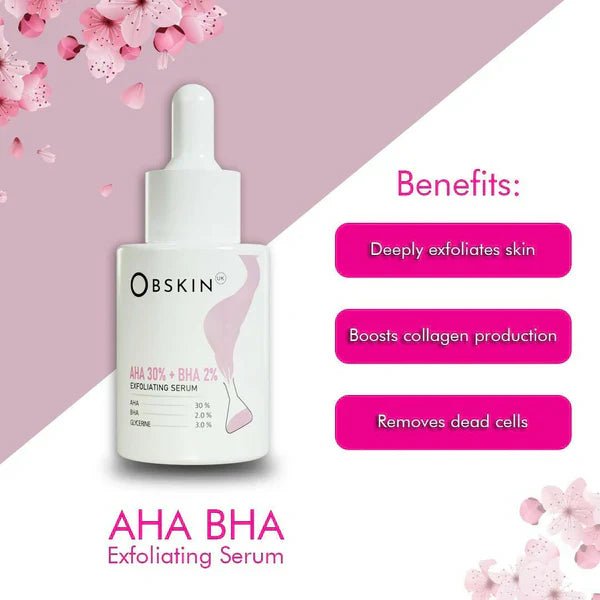 Obskin - AHA 30% + BHA 2% Exfoliating Serum 30ml Obskin - Luxeery