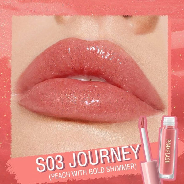 PinkFlash - Lasting Glossy Lipgloss - S03 PinkFlash - Luxeery