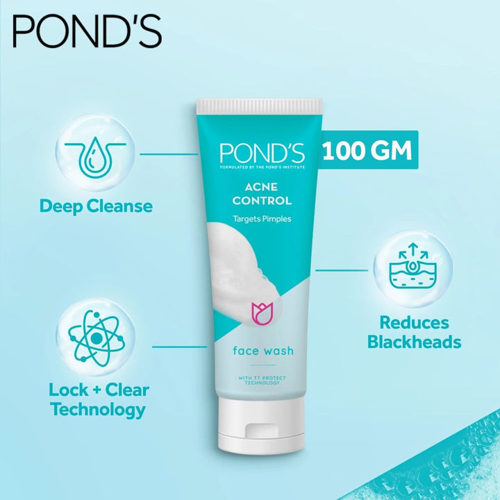 Ponds Acne Control Face Wash - 100G Ponds - Unilever Pakistan - Luxeery