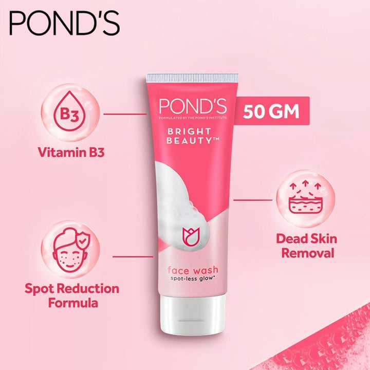 Ponds Bright Beauty Face Wash - 50G Ponds - Unilever Pakistan - Luxeery