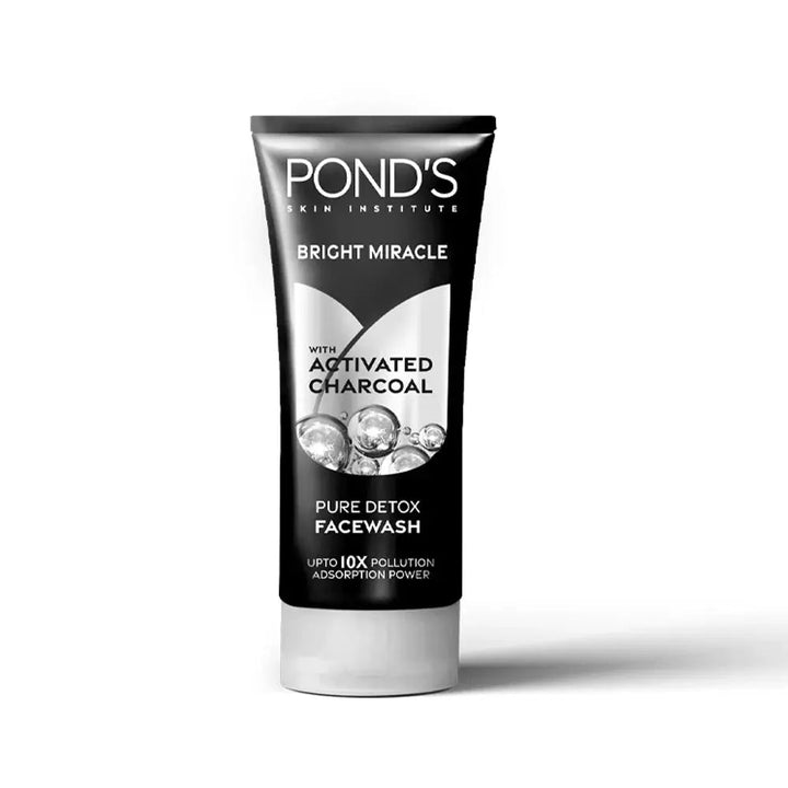 POND'S Bright Miracle Detox Facewash | 10X Power of Activated Charcoal - 100g Ponds - Luxeery