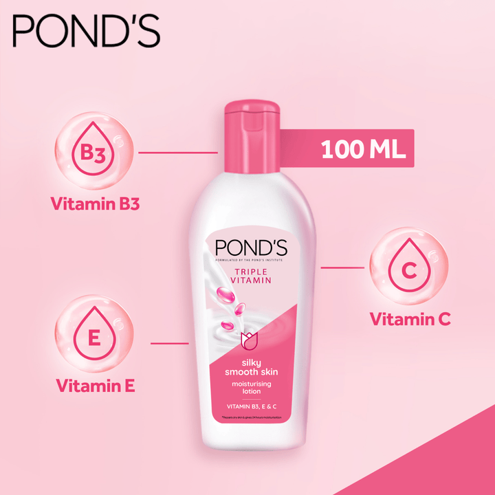 Ponds - Lotion Silky Smooth Skin 100Ml Ponds - Unilever Pakistan - Luxeery