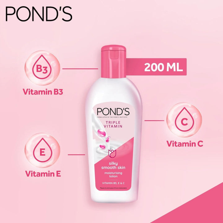 Ponds Lotion Silky Smooth Skin 200Ml Ponds - Unilever Pakistan - Luxeery