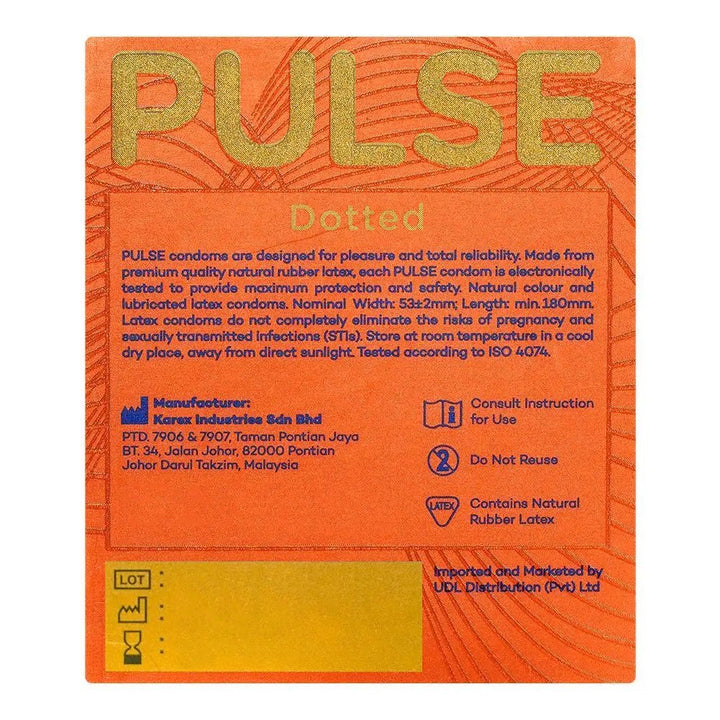 Pulse - Dotted 3 Premium Condoms Pulse - Luxeery