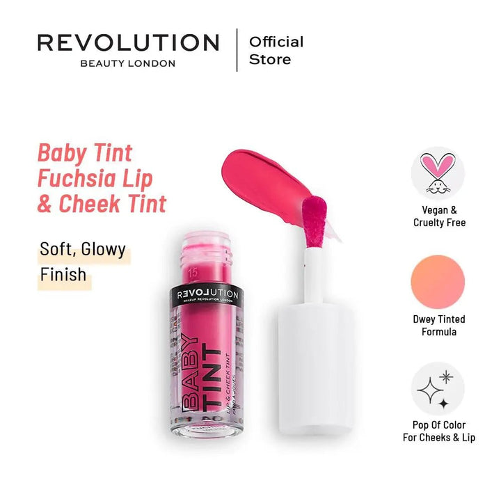 Relove By Revolution Baby Tint Fuchsia Lip & Cheek Tint Makeup Revolution - Luxeery