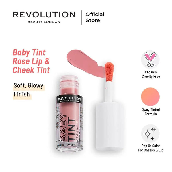 Relove By Revolution Baby Tint Rose Lip & Cheek Tint Makeup Revolution - Luxeery