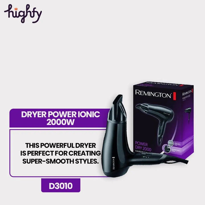 Remington D3010 Dryer Power Ionic 2000W REMINGTON - Luxeery