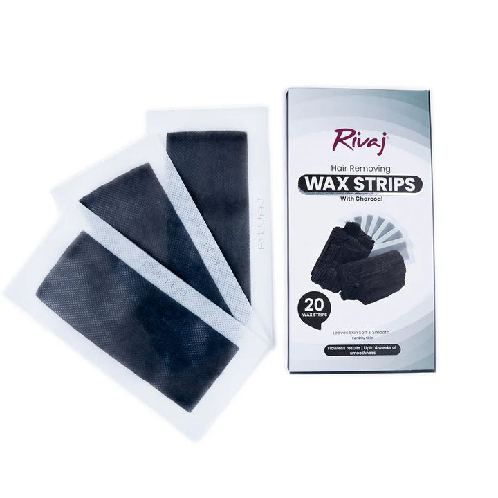 Rivaj - Charcoal Hair Removing Body Wax Strips Rivaj - Luxeery