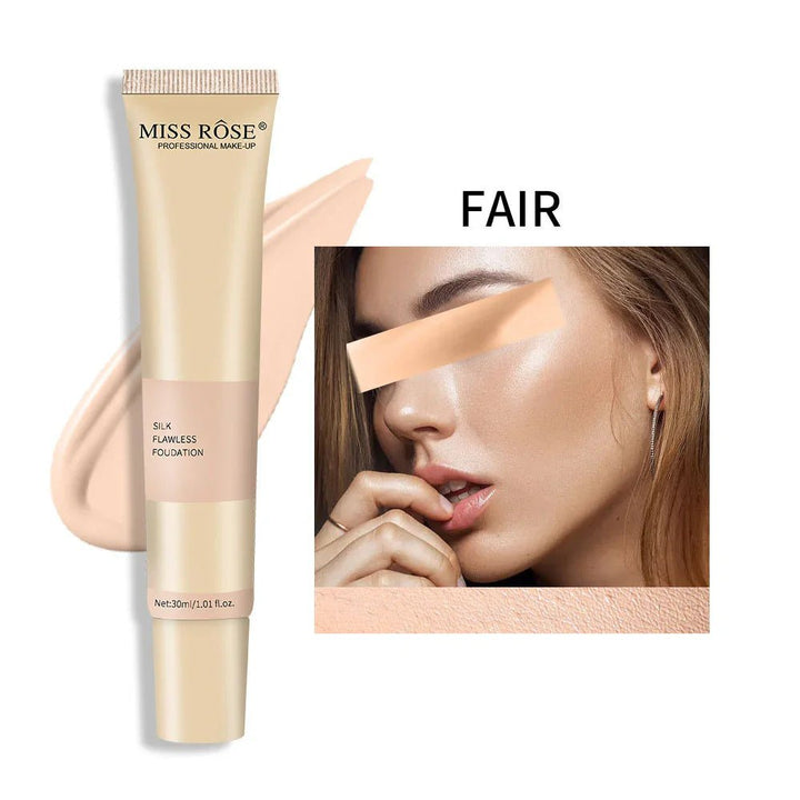 Rs 12 - Miss Rose Silk Flawless Foundation Fair 30Ml Luxeery - Luxeery